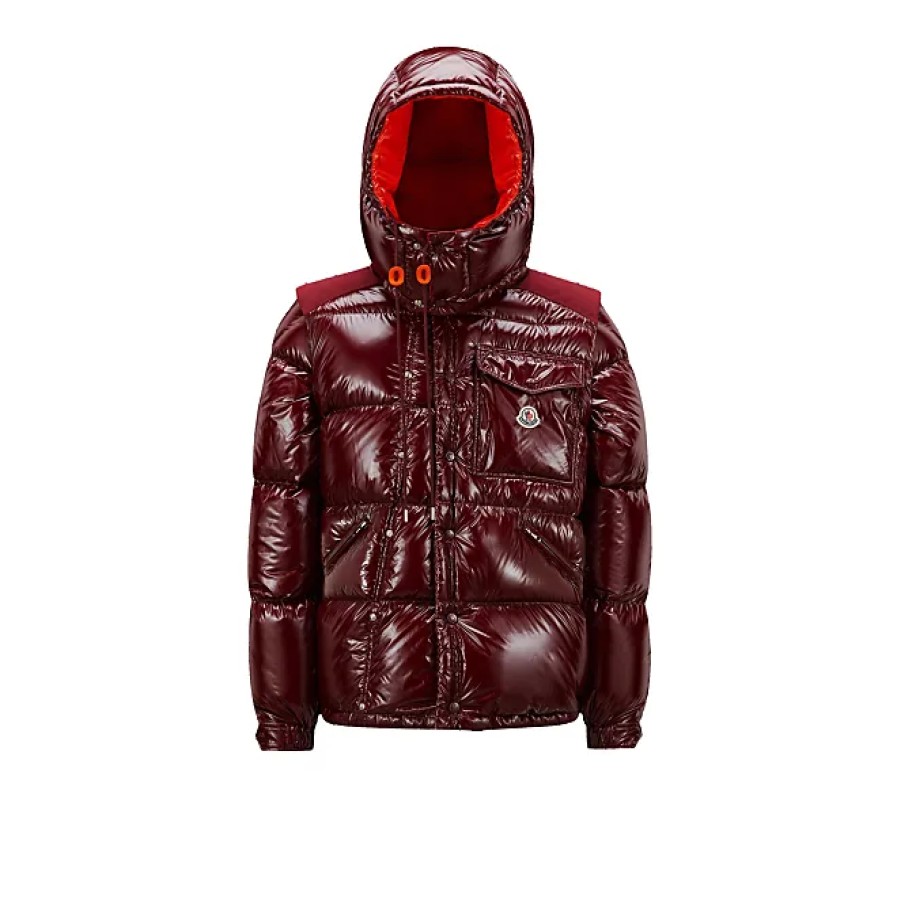 Hommes Moncler Vestes | Moncler Karakorum Doudoune Courte Homme Rouge Taille 4