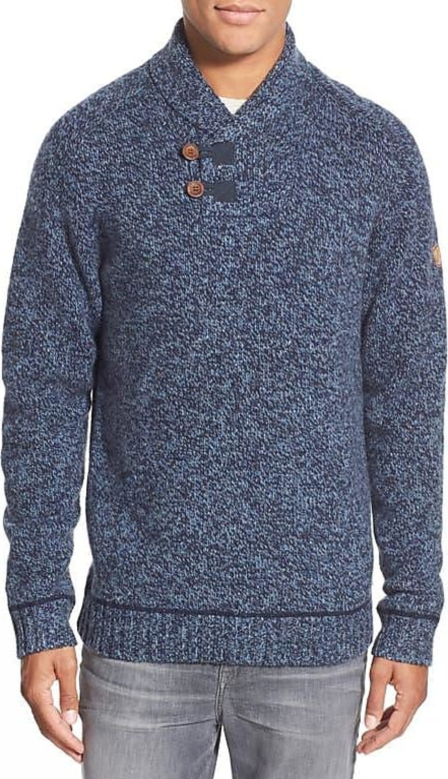 Hommes Schott New York Chandails | Pull A Col Chale Coupe Reguliere Lada En Bleu Marine Fonce/Bleu Marine Fonce Chez Nordstrom, Taille X-Small