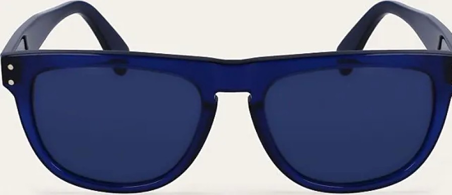 Hommes Ferragamo Des Lunettes De Soleil | Lunettes De Soleil Homme Transparent Bleu