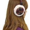 Femmes années 180 Cache-Oreilles | Cache-Oreilles A Carreaux Tartan Avec Fausse Fourrure (Em-2339) (Marron)