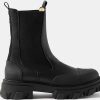 Femmes Paul Smith Bottes | Ganni - Bottines Chelsea En Cuir Epais - Femme - Noir