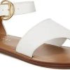 Femmes Prada Chaussures En Cuir | Sandale A Bride De Cheville Ruth En Blanc Chez Nordstrom, Taille 5,5