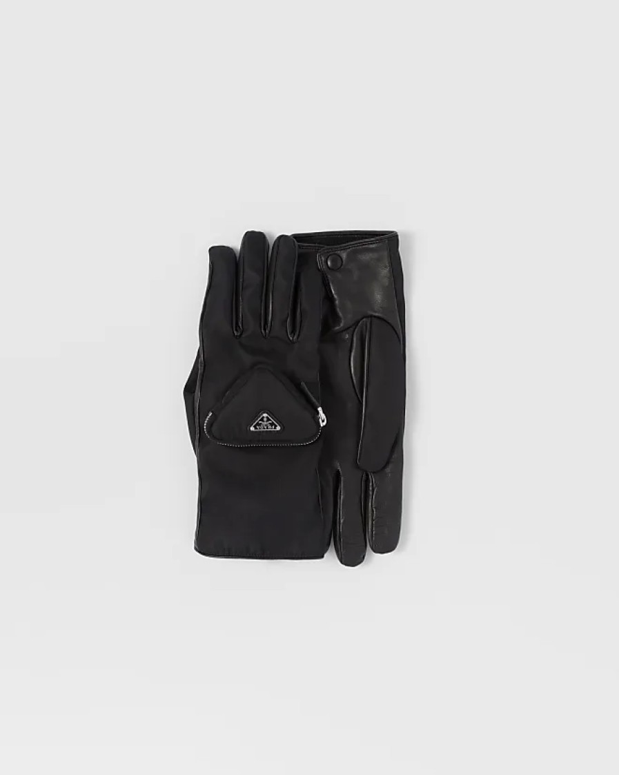 Femmes Beau Stockholm Gants | Gants En Re-Nylon Et Cuir Napa