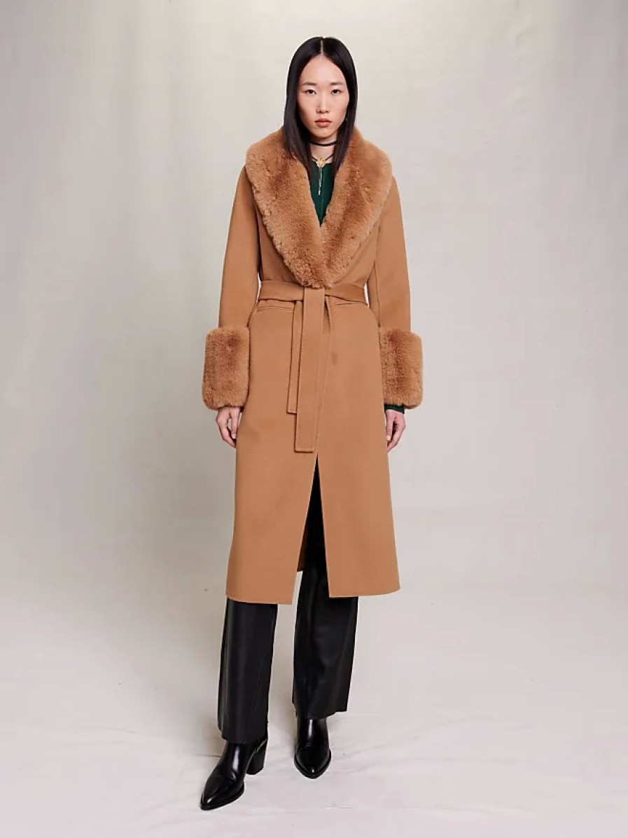 Femmes Reiss Manteaux | Laine Pour Femme, Manteau Long En Laine Pour L'Automne/Hiver, Taille Femme-Manteaux-Xl, En Couleur Camel/Marron