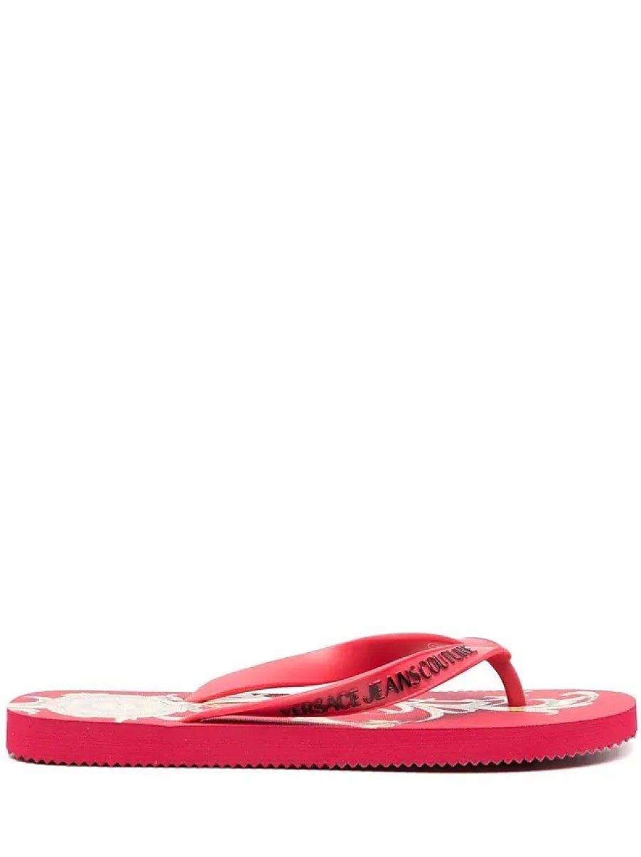 Femmes Havaianas Tongs | Tongs A Logo Imprime Sur Le Cote - Femmes - Caoutchouc/Caoutchouc/Caoutchouc - 36 - Rouge