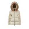 Femmes Moncler Vestes | Laiche Doudoune Courte Beige Taille 4