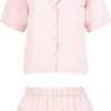 Femmes Projet Petits Mots Vetements De Detente | Ensemble Pyjama Court Marla Eco Viscose Rose Pale