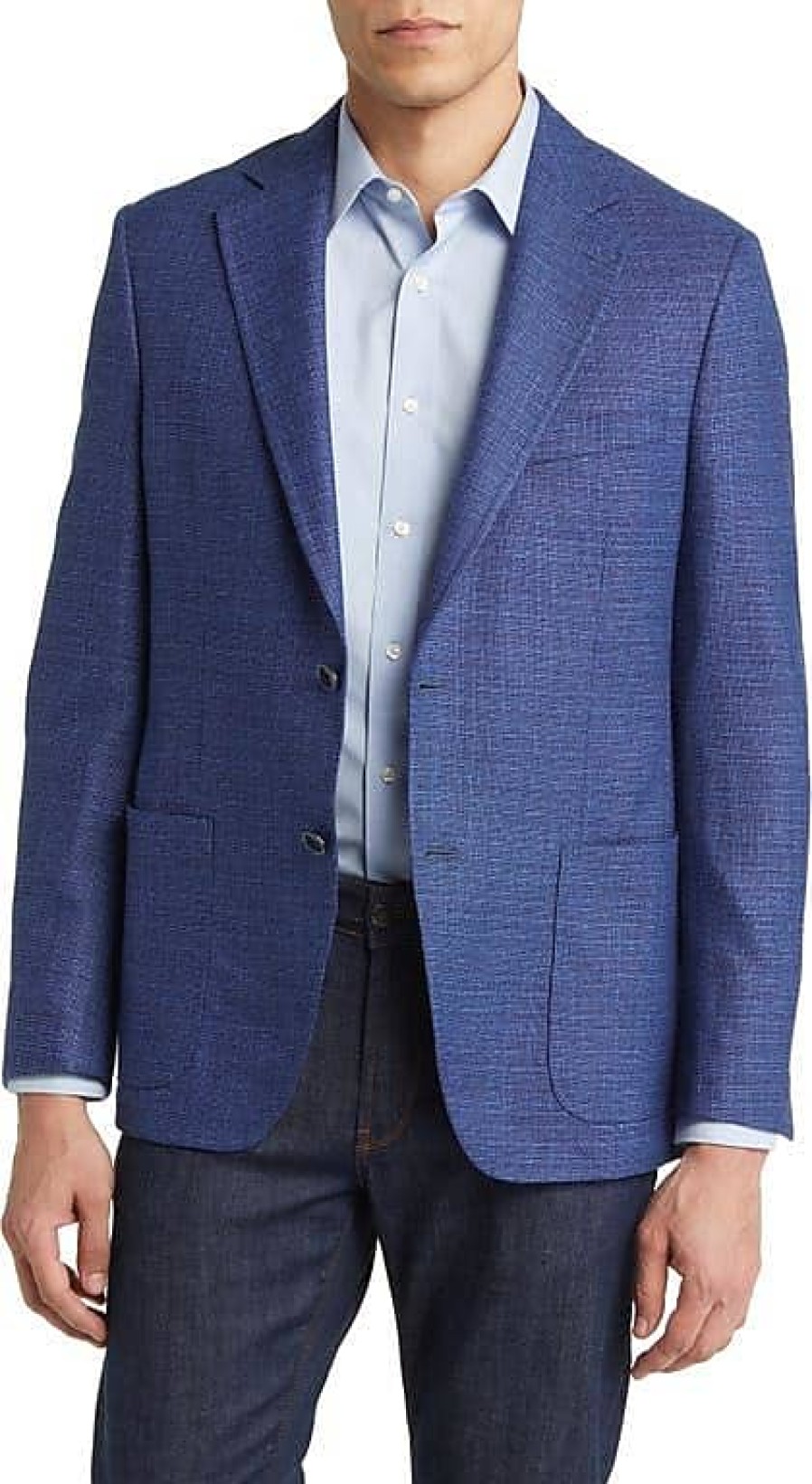 Hommes Luca Faloni Costumes | Manteau De Sport En Laine Coupe Ajustee En Bleu Chez Nordstrom, Taille 48 Long