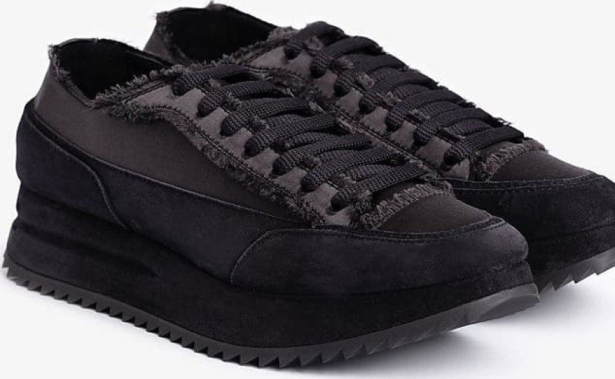 Femmes Balenciaga Chaussures D'Ete | Orella / Noir Off_Tonal Satin