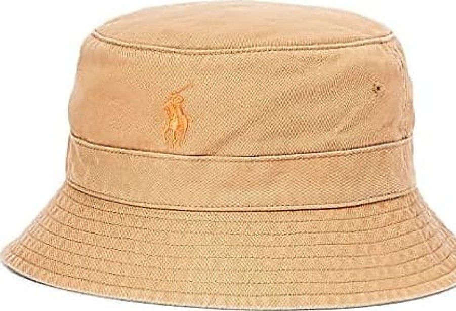 Hommes Ralph Lauren Chapeaux | Chapeau De Seau Classique (Depatch Tan) Casquettes De Baseball