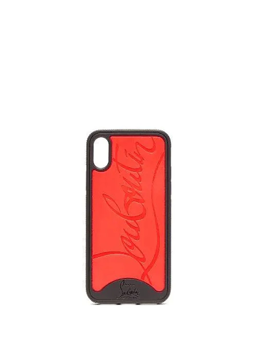 Hommes Dsquared2 Sacs | Coque Pour Iphone X/Xs En Caoutchouc Loubiphone - Homme - Noir Rouge