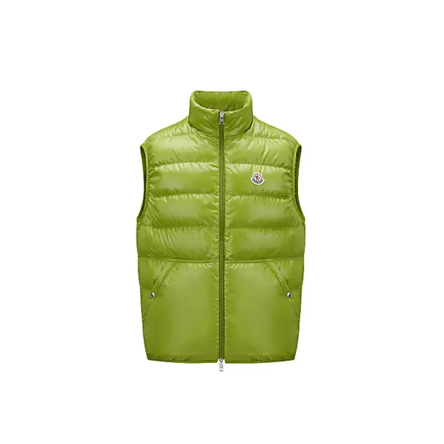 Hommes Moncler Gilets | Doudoune Aube Vert Taille 1