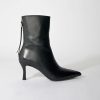 Femmes Entraîneur Bottes | Dessus De Vache Pour Femme : Bottines En Cuir Pour Printemps/Ete, Taille Moyenne, En Couleur Noir/Noir