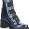 Femmes Donald J Pliner Bottines | Bottine Impermeable Independante En Brevet Mascara Bleu/Noir Chez Nordstrom, Taille 10-10,5Us