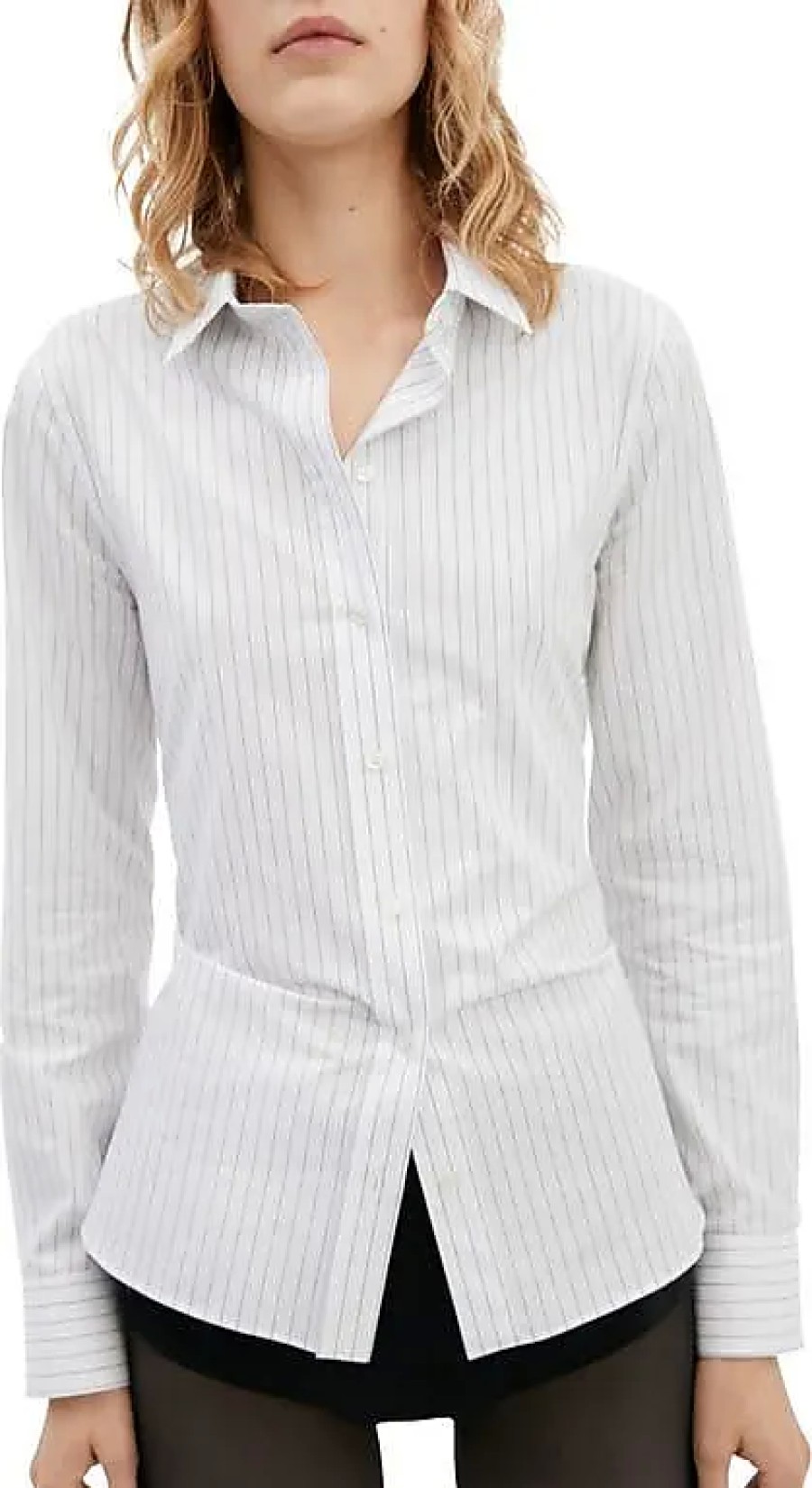 Femmes Paul Smith Chemises | Chemise Boutonnee En Coton Stretch A Rayures Coupe Slim En Blanc Chez Nordstrom, Taille 6