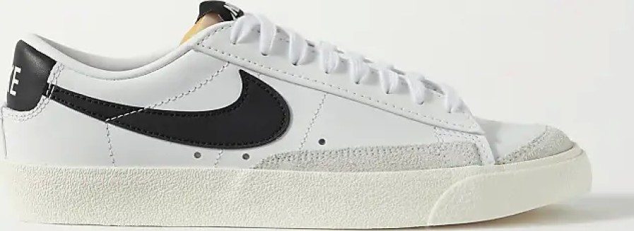 Femmes Sur Baskets | Baskets En Cuir A Finitions En Daim Blazer Low 77 Se - Blanc - Us5, Us5.5, Us6, Us6.5, Us7, Us7.5, Us8, Us8.5, Us9, Us9.5, Us10, Us10.5, Us11