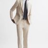 Femmes Paul Smith Costumes | Gatsby - Pantalon Gatsby Ivoire Coupe Slim Texture Ajusteur Lateral, 34