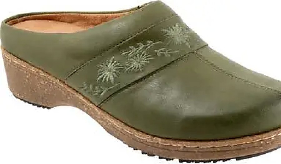 Femmes Barbour Mules | Sabot Floral Brode Aurora 3.0 En Olive Fonce Chez Nordstrom, Taille 7,5