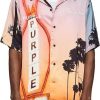 Hommes Luca Faloni Chemises | X Blue Sky Inn Motel Chemise Boutonnee A Manches Courtes En Imprime Orange Chez Nordstrom, Taille Moyenne