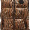 Hommes Boden Gilets | Moncler 1952 - Gilet Sans Manches En Nylon Laque Matelasse A Imprime Camouflage Sumida - Hommes - Marron