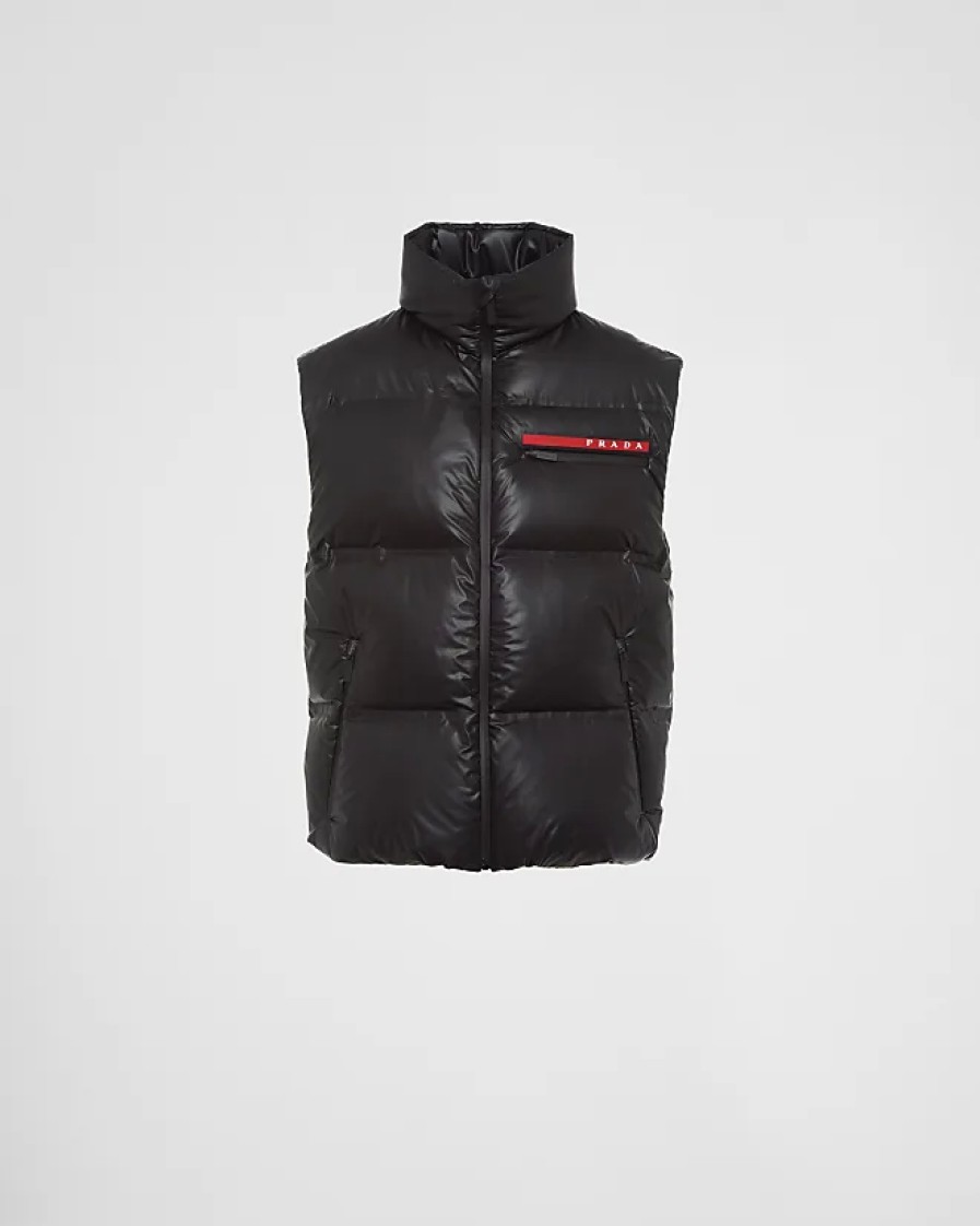 Hommes Moncler Gilets | Doudoune Legere En Re-Nylon