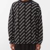 Hommes Marcelo Burlon Chandails | Nouveau Pull En Laine Melangee A Logo Jacquard