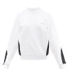 Femmes Moncler Chandails | Sweat-Shirt En Jersey De Coton Bicolore - Femme - Blanc Noir