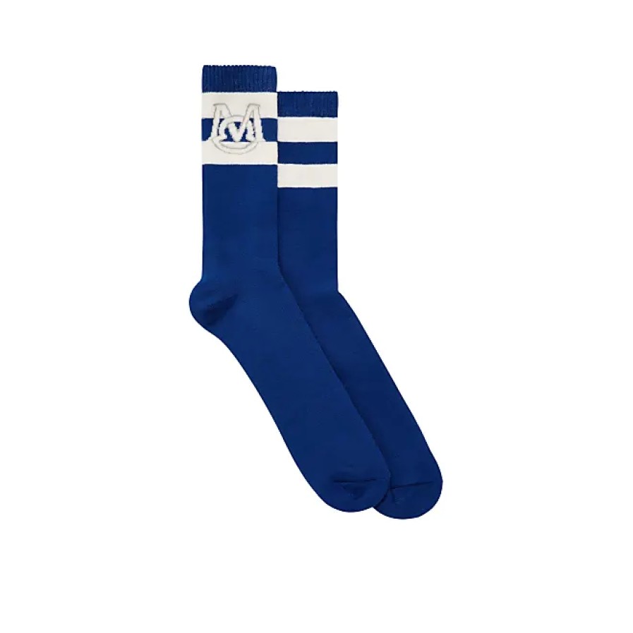 Hommes Peper Harow Sous-Vetement | Chaussettes Monogram Bleu Taille Xl