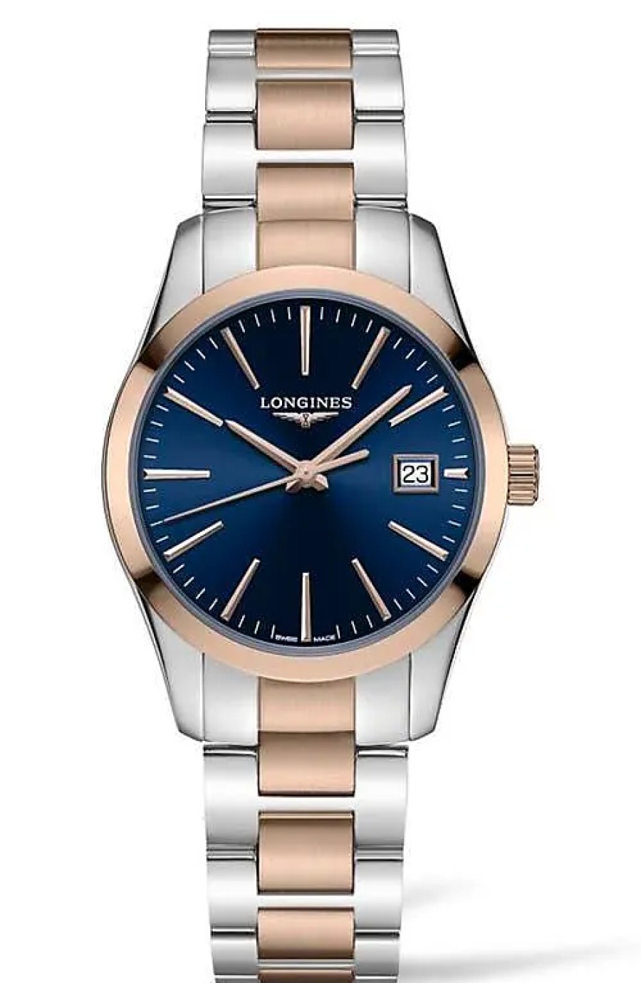 Femmes Ferragamo Montres | Montre-Bracelet Conquest Classic, 34 Mm En Deux Tons/Bleu Chez Nordstrom