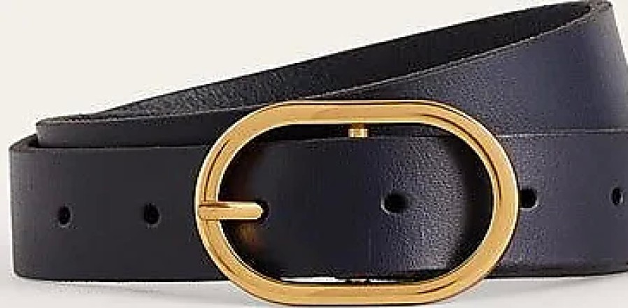 Hommes Ferragamo Ceintures | Ceinture En Cuir Classique Marine Femme Boden