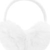 Femmes CC Cache-Oreilles | Cache-Oreilles Reglables En Fourrure De Lapin Veritable Pour Femmes Et Filles, Blanc