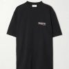 Femmes Burberry T-Shirts | T-Shirt Oversize En Jersey De Coton Brode - Noir - Xxs,Xs,S,M,L