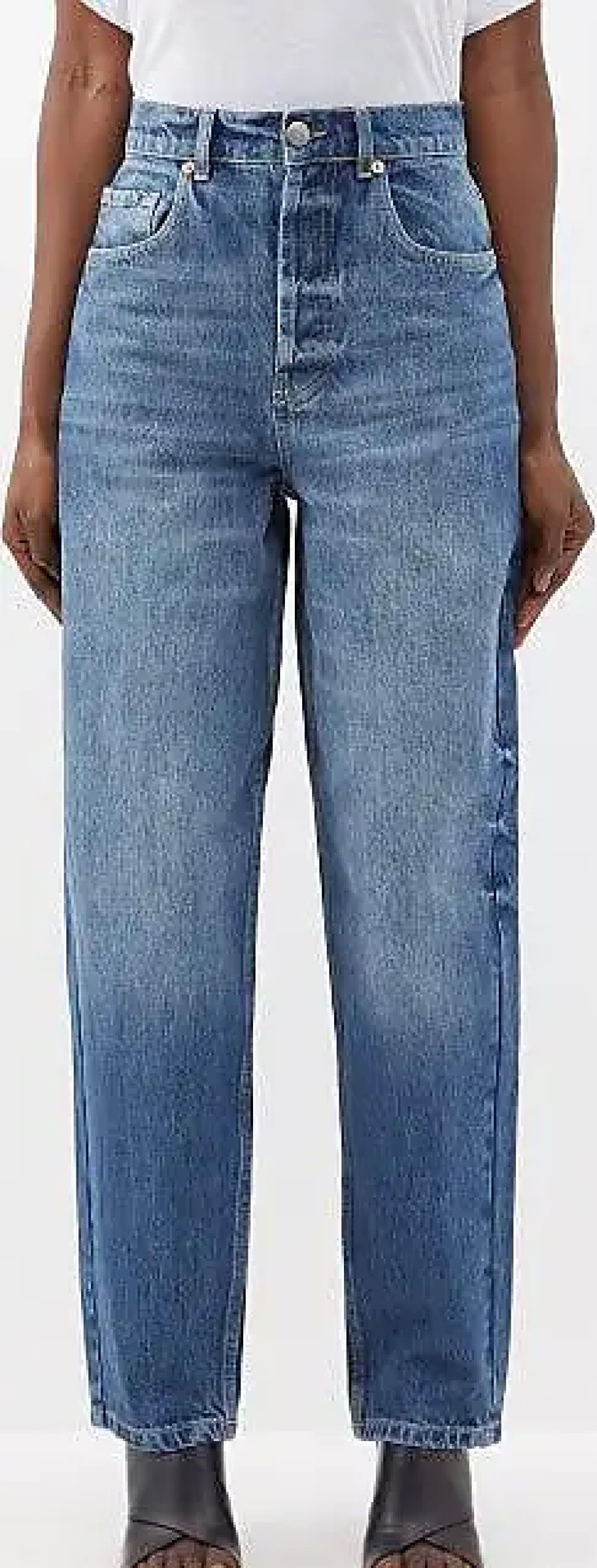 Femmes Mère Jeans | Jean Taille Haute En Coton Biologique Melange Taper