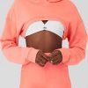 Hommes polo Ralph Lauren Chandails | Sweat A Capuche Court Shrug It Off En Rose Orange Bonbon, Taille : Medium