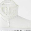 Femmes Né Bottines | Ugg X Telfar - Bottines En Cuir A Logo Decoupe - Femme - Blanc