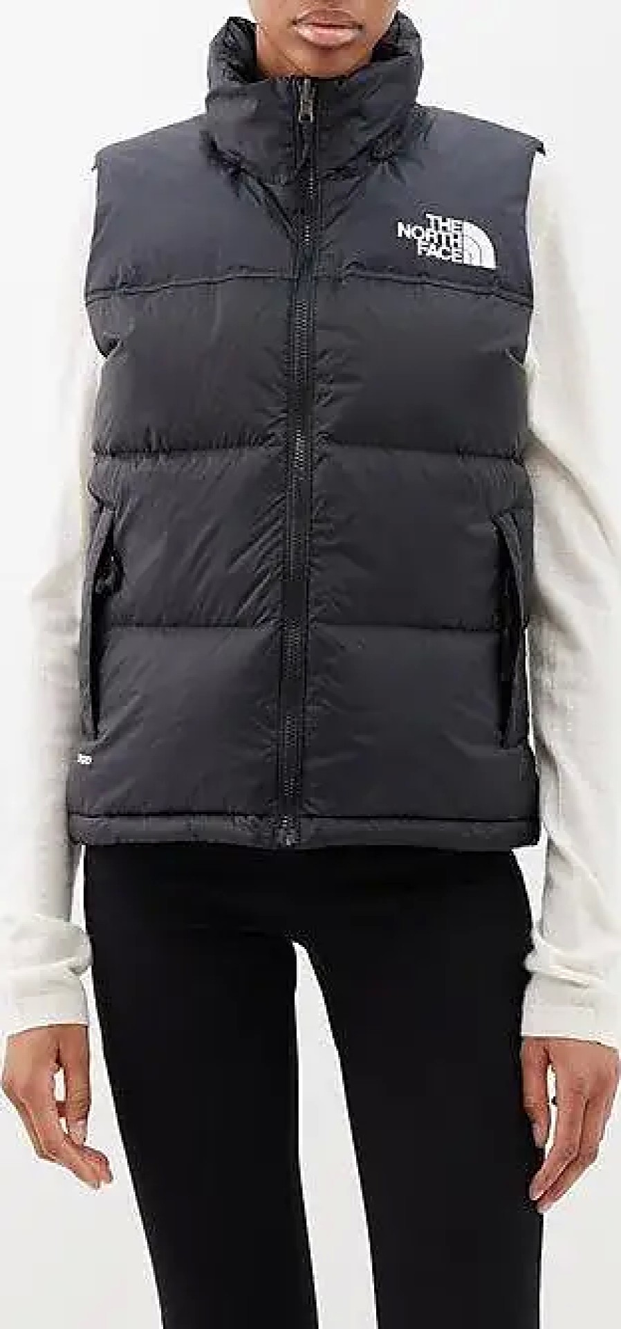 Femmes Moncler Gilets | Veste Sans Manches Matelassee Retro Nuptse 1996 - Femme - Noir