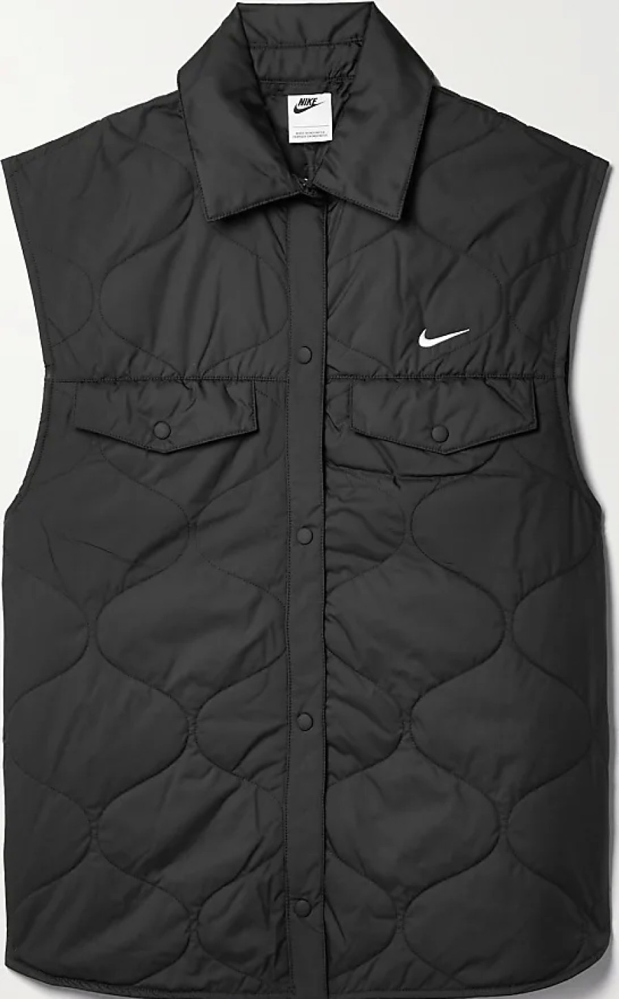 Femmes Moncler Gilets | Gilet Rembourre Matelasse - Noir - X Small, Small, Medium, Large, X Large