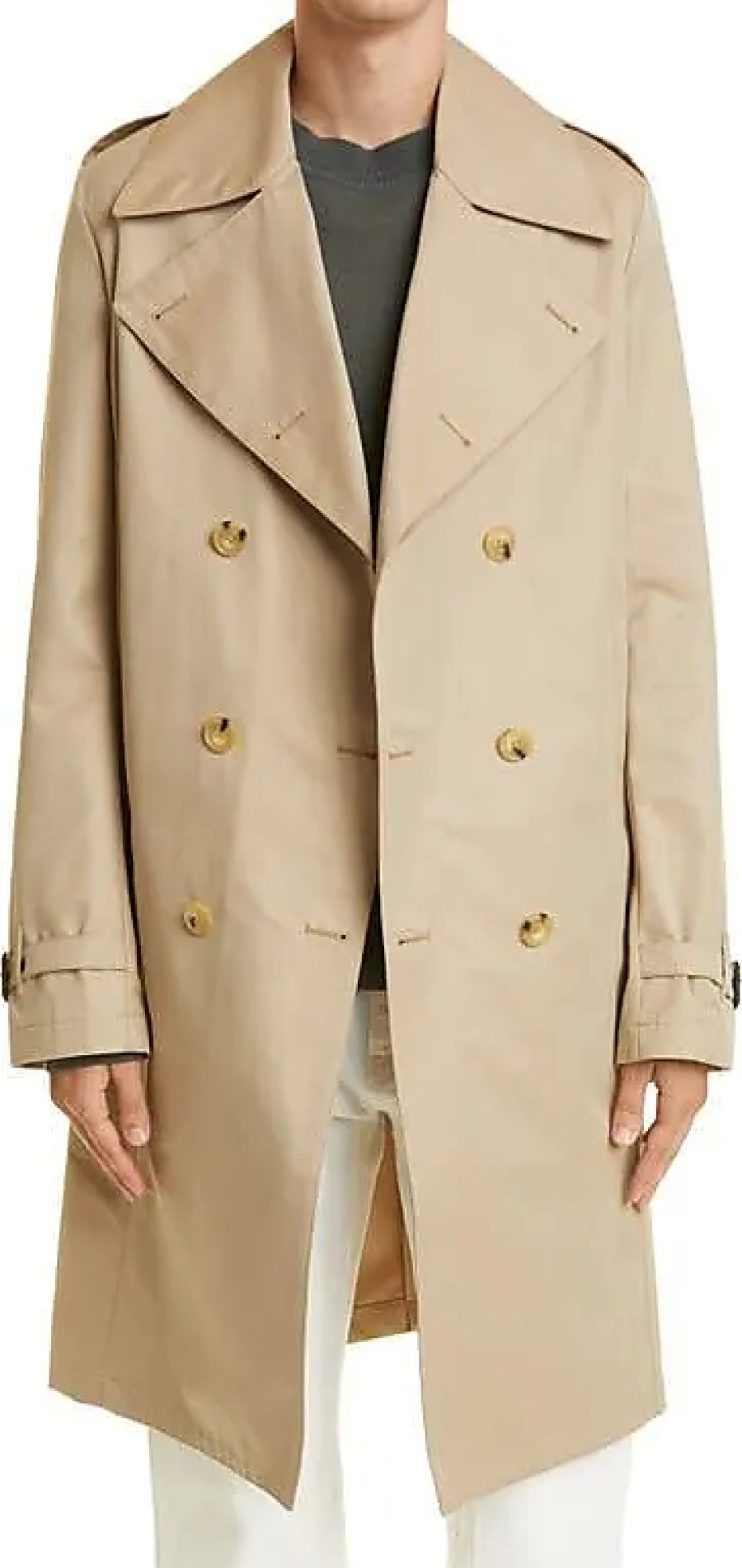 Hommes Imperméable Manteaux | Trench-Coat A Double Boutonnage Macintosh St. Andrews En Miel Chez Nordstrom, Taille 42