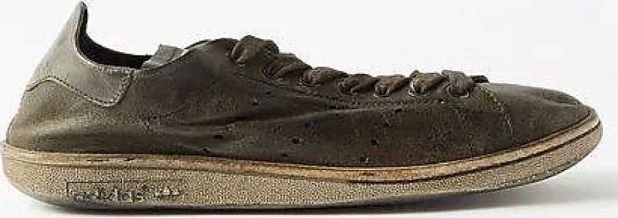 Femmes Balenciaga Chaussures D'Ete | Baskets En Cuir Vieilli X Adidas Stan Smith - Femme - Noir