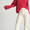 Femmes Sonia Rykiel Chandails | Jillian - Pull Surdimensionne Rouge A Col Roule, Royaume-Uni X-Small