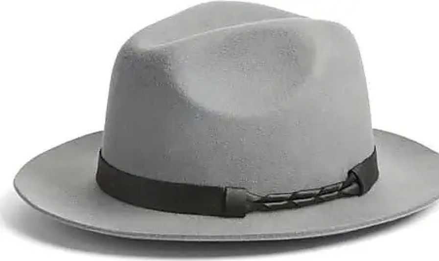 Hommes Échelle Chapeaux | Fedora En Laine A Bordure Tressee En Combo Gris Chez Nordstrom, Taille Petite