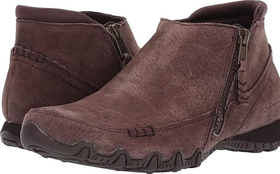 Femmes Jeffrey campbell Bottines | Bikers - Zippiest (Chocolat) Chaussures Pour Femmes