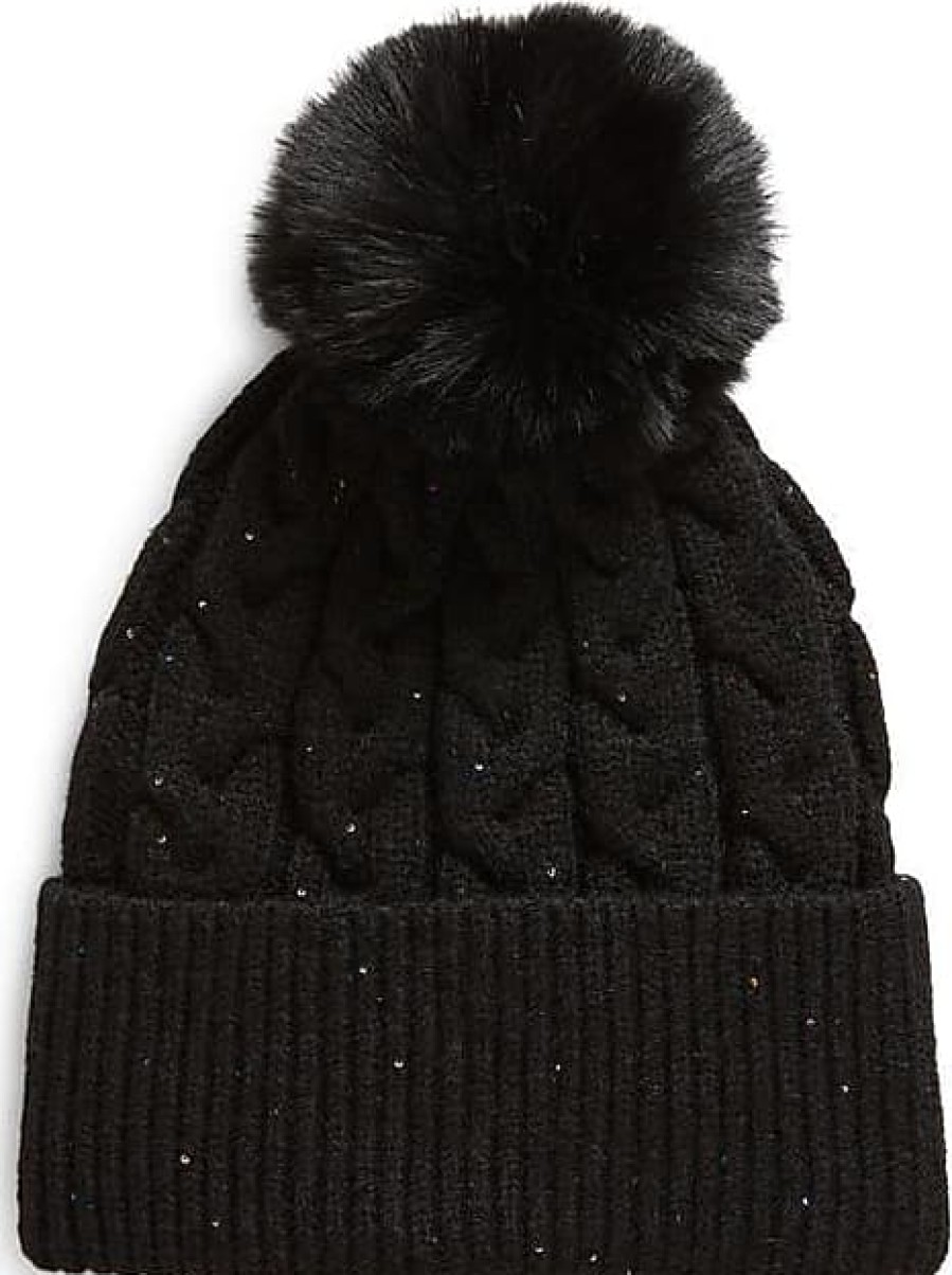 Femmes Tacha Chapeaux D'Hiver | Bonnet A Pompon A Sequins En Noir Multi Chez Nordstrom