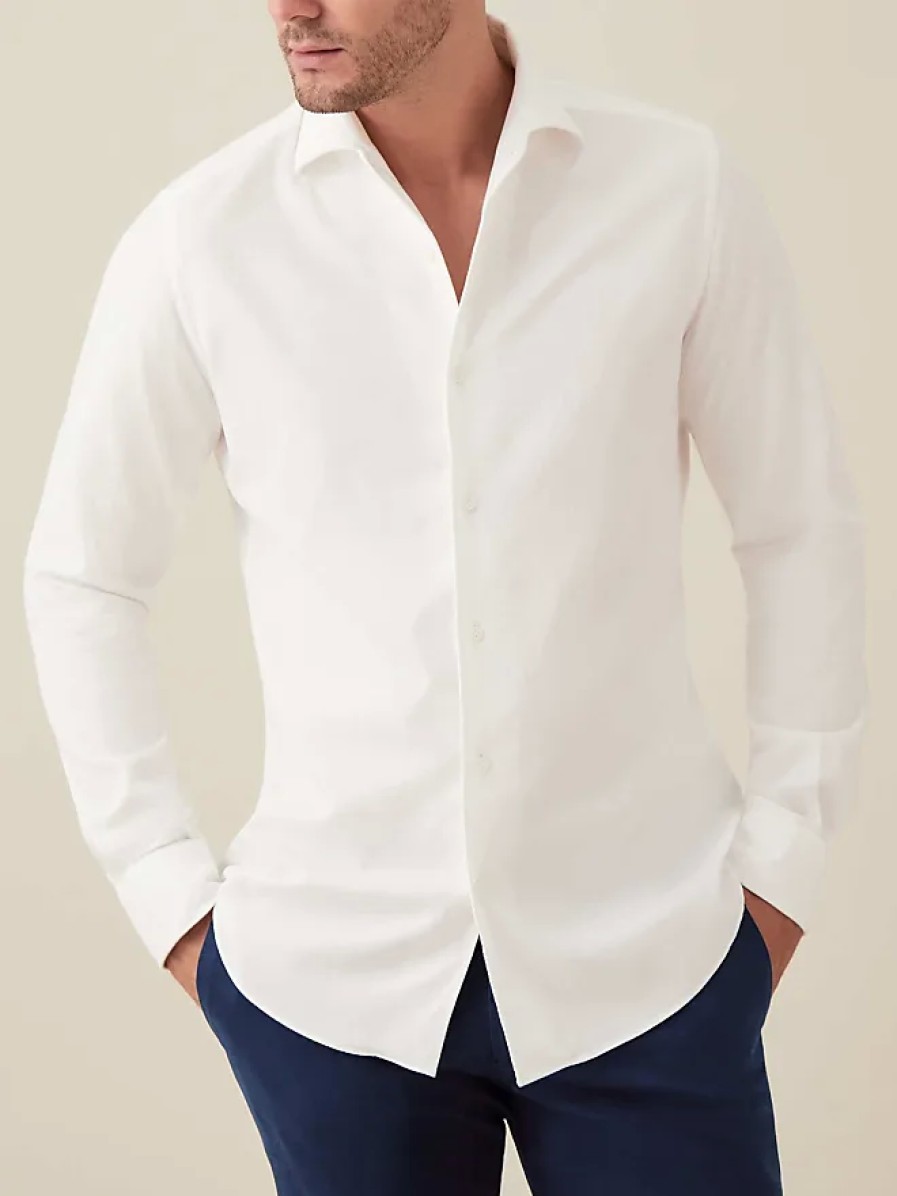 Hommes Paul Smith Chemises | Chemise En Coton Brosse Blanche