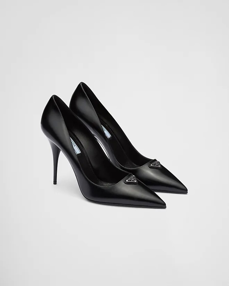 Femmes Prada Chaussures En Cuir | Escarpins En Cuir Brosse