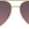 Hommes Ferragamo Des Lunettes De Soleil | Lunettes De Soleil Pilotes Degradees Peli 57 Mm En Or Chez Nordstrom