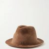 Femmes Reiss Chapeaux | Fedora En Feutre De Laine - Marron - S,M,L