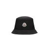 Femmes Moncler Chapeaux | Chapeau Bob En Coton Noir Taille L