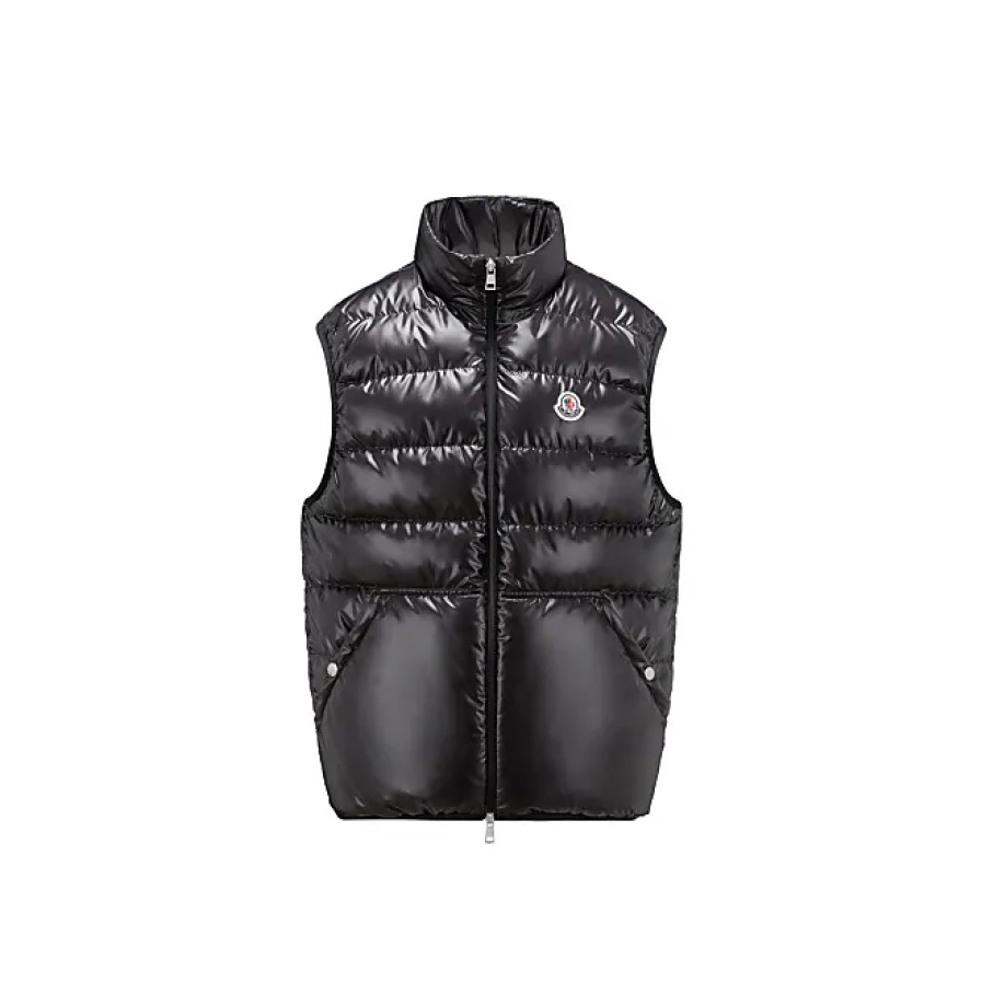 Hommes Moncler Gilets | Doudoune Aube Noir Taille 1