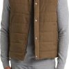 Hommes Johnston et Murphy Gilets | Gilet En Flanelle Resistant A L'Eau Matelasse Tech En Brun Ours Chine Chez Nordstrom, Taille X-Large